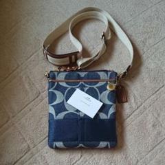 COACHデニムショルダーバッグ