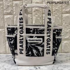 極美品 PEARLYGATES ラウンド用カートバッグ ボタニカル柄 ホワイト系 極美品 PEARLYGATES ラウンド用カートバッグ ボタニカル柄