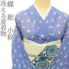 洗える夏着物 蝶 絽 小紋 着物 A3160 洗える夏着物 蝶 絽 小紋 着物 A3160 着物・浴衣