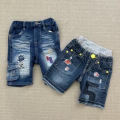 デニムショートパンツ 2点セット