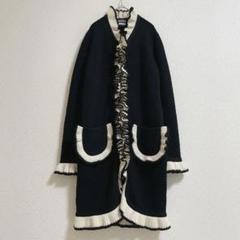 美品 LOVE MOSCHINO モスキーノ リボン ウールロングコート Love Moschino(ラブモスキーノ) アウター(レディース) - 海外