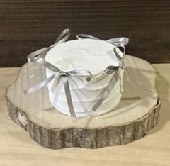 現品限りෆリボンケーキෆクレイケーキ 1段 Φ10cm シルバー