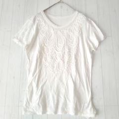 美品 レキップ Tシャツ オフホワイト 刺繍 38