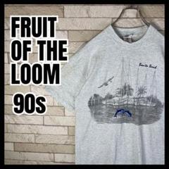 90s FRUIT OF THE LOOM Tシャツ シングルステッチ アート