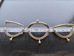 [新品未使用]　ミニがま口　金口　3個　4.8cm　キーホルダー　2個 赤