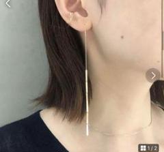 【受注生産品】 プレートステーションピアス シエナロゼ ゴールド K10 ピアス アクセサリー