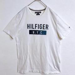 ♥️人気 トミーヒルフィガー バイカラー ブランドロゴプリント Tシャツ Ｌ
