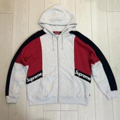 Supreme シュプリーム ジップアップパーカー グレー/赤/黒