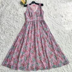 極美品】ケイトスペード ワンピース ロング ギャザー 花柄