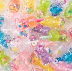 カラフル ドリンク デコパーツ チャーム 10個