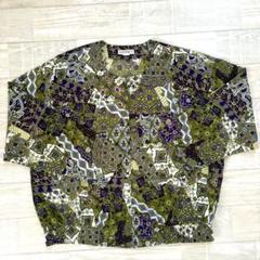 Koret シニア 薄手ジャンパー 秋 花柄 ゆったりトップス レナウン