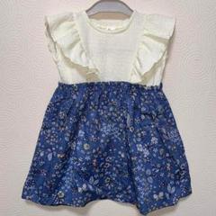 最安値❣️新品　ベビー　ワンピース　花柄　ノースリーブ　フリル　可愛い　90