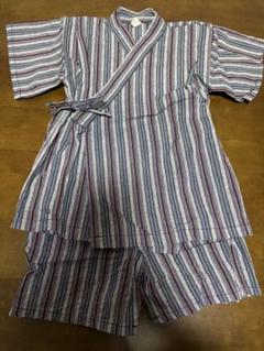 ストライプ柄和風上下セット 甚平 100サイズ