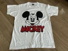 90s USA製ミッキーマウスTシャツレシングルステッチ ヴィンテージ