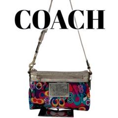 COACH コーチ ショルダーバッグ POPPY マルチカラー 斜め掛け レア
