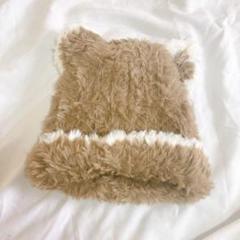 ❣️匿名❣️キッズ 耳付き もこもこ かわいい くま耳