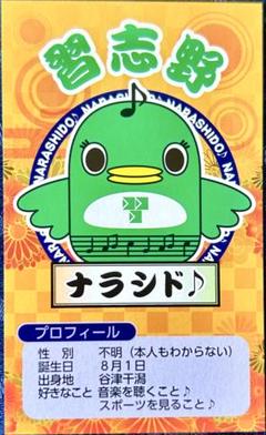 枚数限定・非売品【ナラシド】習志野市ご当地キャラクターカード（2枚セット）のサムネイル