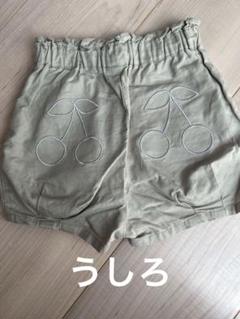 【美品】プティマイン　さくらんぼ　チェリー　ショートパンツ　カーキ色