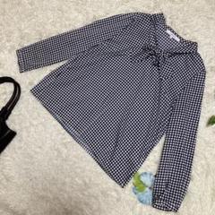 極美品　アンタイトル　ボウタイブラウス　サマーブラウス　千鳥柄　薄手　2 M