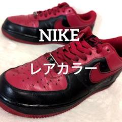 dn40 ナイキ エアフォースワン スニーカー 赤×黒 26.5cm