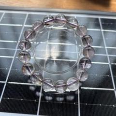 アメジストブレスレット 透明・紫 約10mm