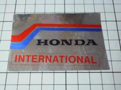 希少 HONDA ステッカー 耐熱 アルミ/約85×58mm 当時物 ホンダ