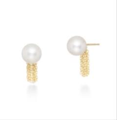 AHKAHフィンパールチェーン ピアス