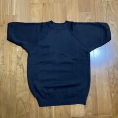 60s VINTAGE ヴィンテージ 前V 半袖スウェットシャツ ネイビー 58af4464ecc36c4520a43410f8c1d3