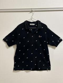 A BATHING APE エイプ 半袖鹿の子ポロシャツ ベイプスタ 黒 XL