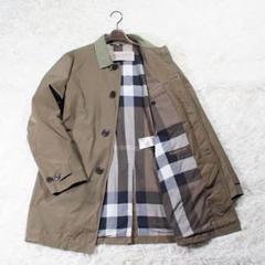 【80s】美品 2WAYバーバリープローサムライナー付ステンカラーコート玉虫色 80s】美品 2WAYバーバリープローサムライナー付ステンカラー