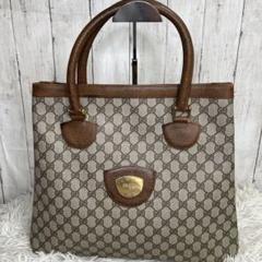 GUCCI GGスプリーム オールドグッチ レザー トートバッグ ロゴ