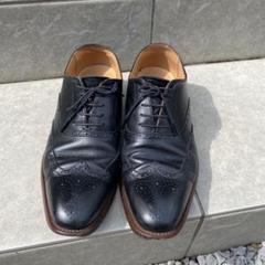 ☆美品☆【ボントレ】レザーシューズ (36) 厚底　ウィングチップ　軽量　黒 黒 ウィングチップ レザーシューズ 25cm - メルカリ