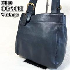 Vintage Coach オールドコーチ✨️トートバッグ　グラブタンレザー　紺