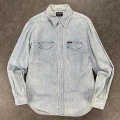 日本製 Buena Vista ダンガリー デニム シャツ 綿麻 USED XL