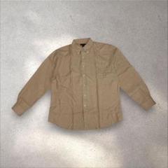 A224 LANDS' END ランズエンド メンズ シャツ 長袖 ベージュXL
