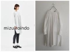 mizuiroindo アシメトリータックチュニックシャツ　ミズイロインド