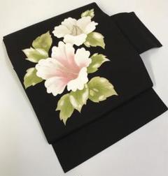 名古屋帯 塩瀬 紅葉 金駒刺繍 金彩 黒色 PO-3141 名古屋帯 塩瀬 紅葉 金駒刺繍 金彩 黒色 PO-3141