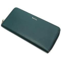G06209 未使用品 Paul Smith ラウンド レザー長財布 グリーン