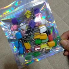 ⭐️安全ピン 50個パック アソートカラー おむつピン プラスチックヘッド