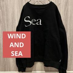 WIND AND SEA ミッキー刺繍 ブラックスウェット メンズ