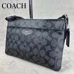 ★美品★ COACH コーチ PVCレザー クロスボディバッグ シグネチャー