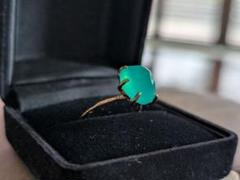 限定価格 K10YG Cloche クロチェ リング 2種 アクアマリン ルビー