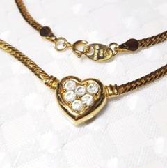 ネックレス ペンダント 【N/37】 ハート ラインストーン ゴールド 金色