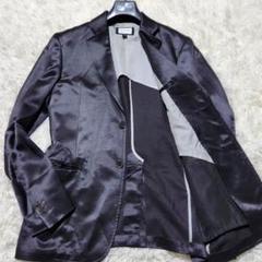極美品✨最高級の輝き アルマーニ テーラードジャケット シルク100% ブラック 極美品✨最高級の輝き アルマーニ テーラードジャケット シルク