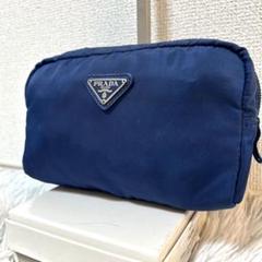 PRADA プラダ ポーチ 化粧ポーチ 小物入れ ナイロン 三角プレート PRADA プラダ ポーチ Pouch ナイロン ポーチ 三角 プレート ロゴ