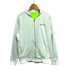※O BabolaT メッシュジャージ ホワイト×グリーン XL相当