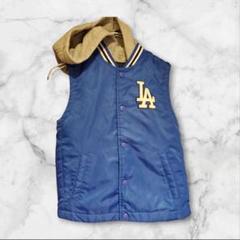 MLB LAドジャース キッズ 中綿ベストフード付 130