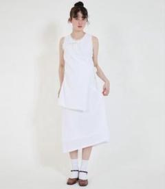 ティーナジョジュン レイヤードコットンワンピース ノースリーブ ロング丈 上品