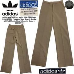 adidas VINTAGE 80s 西ドイツ製 ポリウールフレアスラックス L