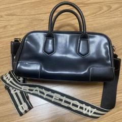 ベイフロー　BAYFLOW　ロゴテープ横長ボストン　ショルダーバッグ